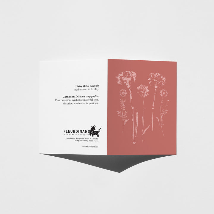 Carnation &amp; Daisy greeting card