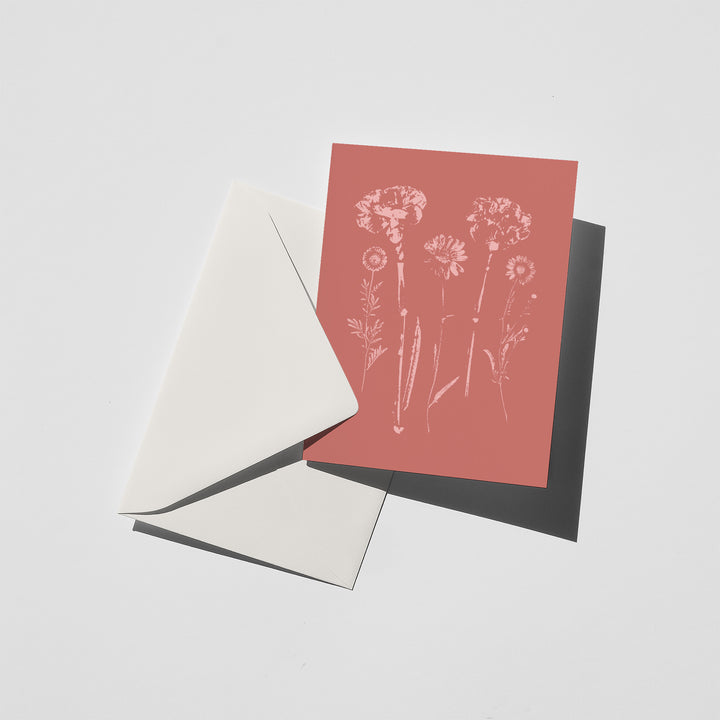 Carnation &amp; Daisy greeting card