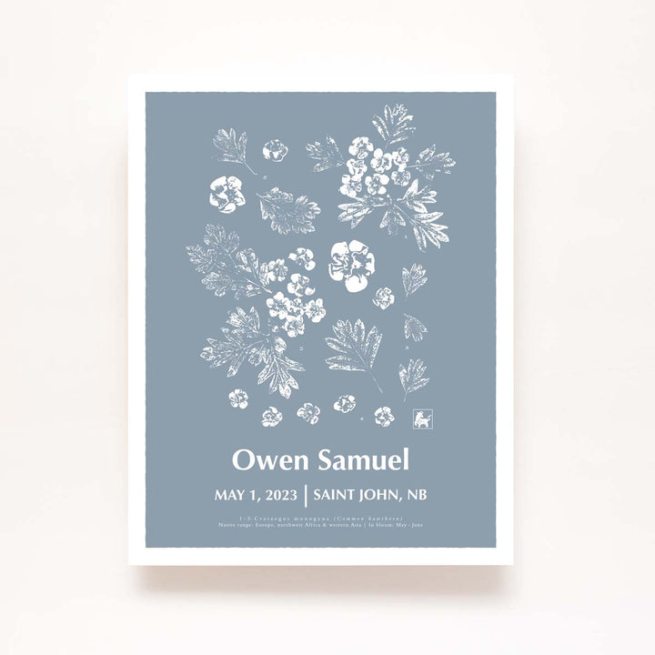 Custom Birth Flower Art | Personalized Baby Gift