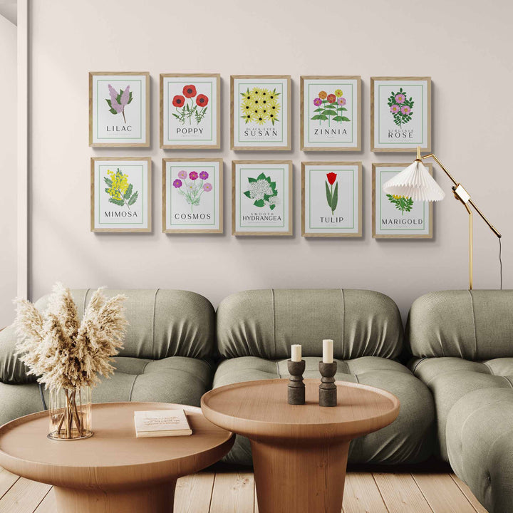 Colourful Floral Gallery Wall