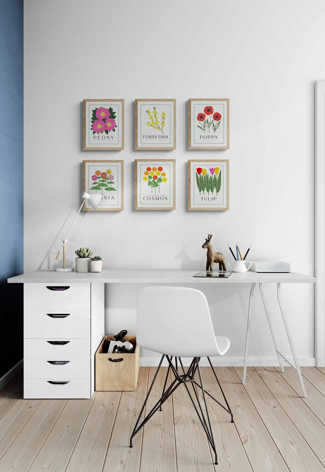 Colourful Floral Gallery Wall